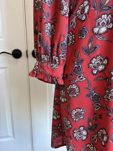 Loft Paisley Long Sleeve With Ruffle Detail Autumnal Print Dress In Size 8 - Bild 11 von 11