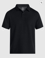 George Pique Polo Shirt MensSolid Black Soot Short Sleeve Cotton Blend SM-XXL