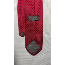 Robert Talbott Mens Silk Tie Red Black Diamond Geometric Hand Sewn Made in USA