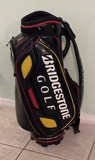 BRIDGESTONE GOLF B330 J715 Black/Red/Yellow Staff Golf Bag W Raincover Excel Con