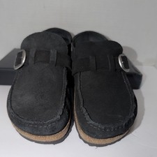 Birkenstock Buckley Shearling suede leather clogs/mules black EU 38 US7