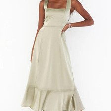 Show Me Your Mumu Claire Midi Dress Light Green Size S Flowy Boho