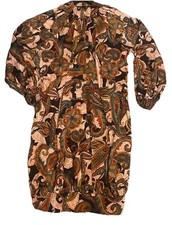 NYC New York& Company  Satin Dress Multicolor Paisley Print Size Small