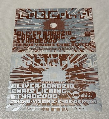 Reitschule 1998 Bern (CH) 2 Flyer Rave Techno DIN A6 Bondzio Liebing Styro2000