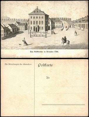 Postcard Dresden the court theatre in Dresden 1784. 1916