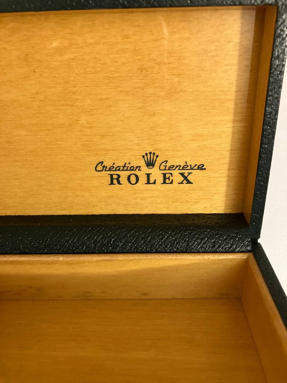 Rolex Vintage green wood watch box
