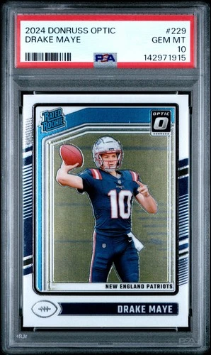 2024 PANINI DONRUSS OPTIC #229 DRAKE MAYE ROOKIE RC PSA 10