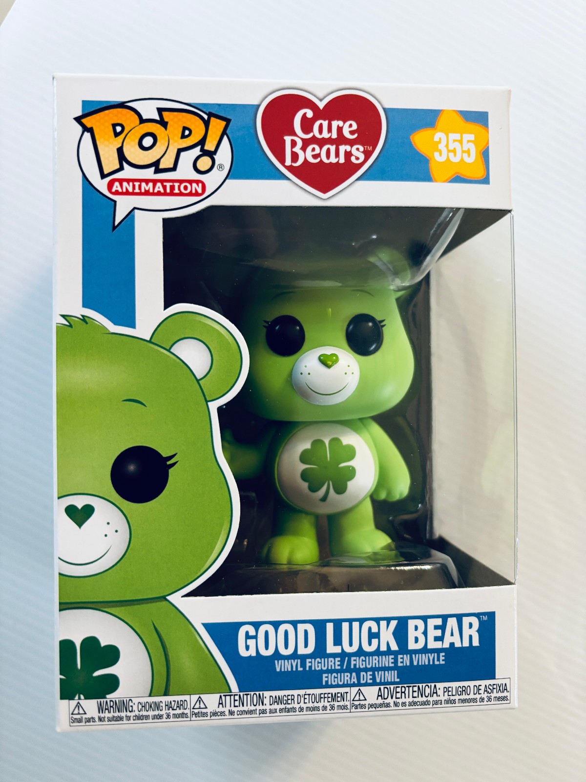 Funko Pop! - Animation #355 - Care Bears - Good Luck Bear - Light Wear