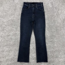 Mother Jeans Women  s Size Tag-26/Fits-24 Night In Paris The Hustler Ankle Fray