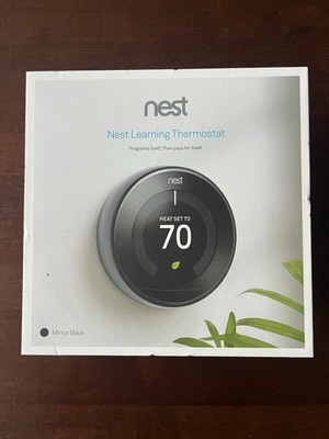 Nest Learning Thermostat T3028US - Mirror Black