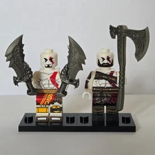 Lego God of War Kratos Young and Old Custom Printed Minifigures