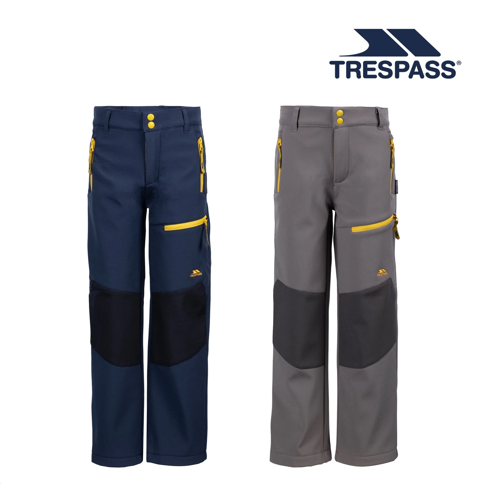 Trespass Kids Waterproof Walking Trousers Softshell Hiking Pants Camping Hurry