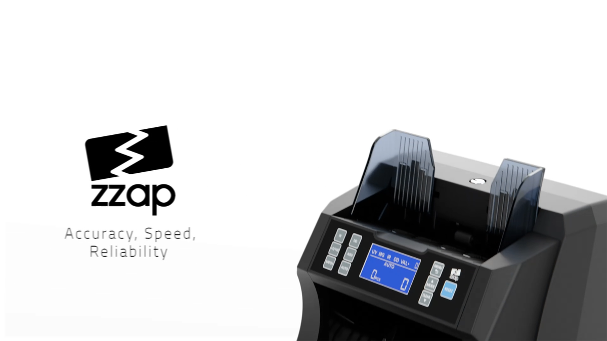 Money Cash Machine Zzap Bill Value Counter & Counterfeit Detector