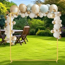 6.6x6.6FT Square Backdrop Stand Wedding Balloon Arch Stand Garden Arbor Frame