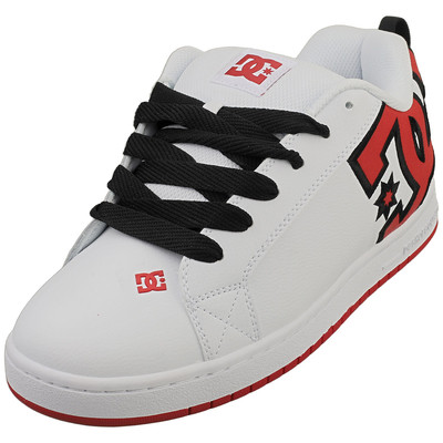 DC Shoes Court Graffik Mens Skate Sneakers in White Red US