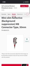 KEYENCE PR-MB30C3PL Reflective Photoelectric Sensor PNP DC M8 Connector