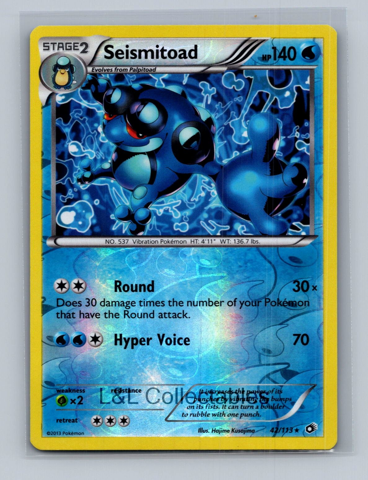 Seismitoad #42/113 Reverse Holo Legendary Treasures