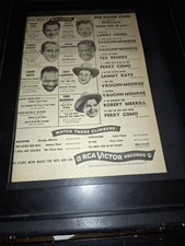 RCA Records Rare Original 1947 Promo Poster Ad Framed! Count Basie Tommy Dorsey