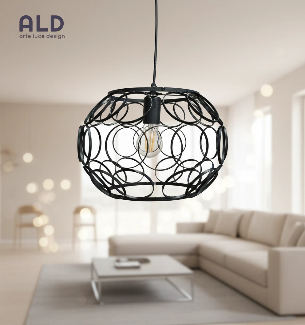 Lampadario LED Per Bambini OXFORD Helam - 4 Luci E27, Multicolore, Metallo, 230V - 5