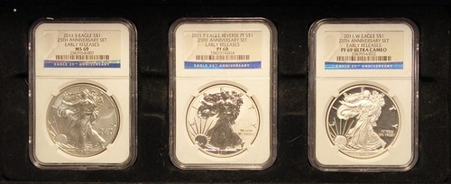 2011 American Silver Eagle 24th Anniversary 5 Coin Set - Early Release NGC - Picture 3 of 3