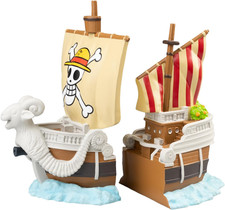Fermalibri One Piece Gadget - Ferma Libri per Libreria in Resina Nave Figure Goi