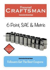 Preowned Craftsman 14 Drive 18 Piece 6 Point Metric Sae Chrome Socket Set Preowned Craftsman 14 Drive 18 Piece 6 Point Metric Sae Chrome Socket Set