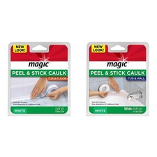 Tub/Floor Peel and Stick Caulk, 1-1/4" x 5' 3.1cm  1.5m , 1 Count Pack of...