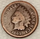 1865 Indian Head Cent Penny 1C - Grade G/VG - #14982