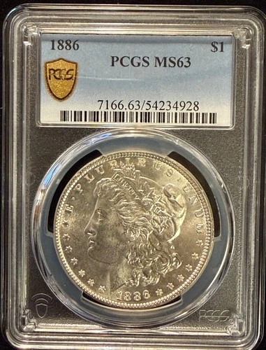 1886-P Morgan Silver Dollar PCGS MS63 Brilliant Uncirculated Mint State S$1 Coin