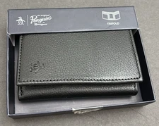 Original Penguin Pebbled Leather Trifold Wallet