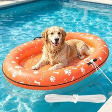 60''x36'' Inflatable Dog Pool Float Raft with Handle Rope, Tear-Resistant Pet