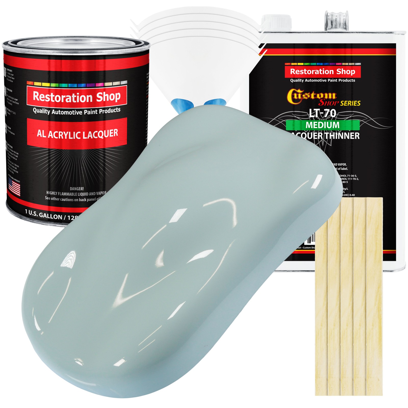 Diamond Blue Acrylic Lacquer Gallon Auto Paint Kit with Medium Thinner