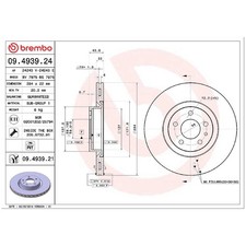 2x Bremsscheibe vorne für Fiat Doblo 263 Fiorino 225 Qubo | 26231650
