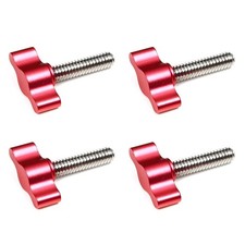 4Pcs 1/4"-20 x 1 Thumb Screw, Stainless Steel Standard/Coarse Thread Thumbscr...