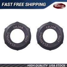 2pcs ER20 A type Collet Clamping Nut for CNC Milling Collet Chuck Holder Lathe