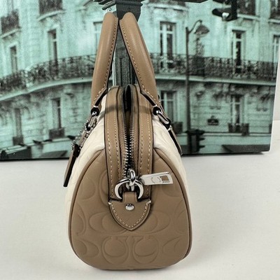 Coach Mini Rowan Crossbody Bag In Blocked Signature Leather