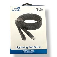Just Wireless Ultra Braided USB-C to USB-C Fl...