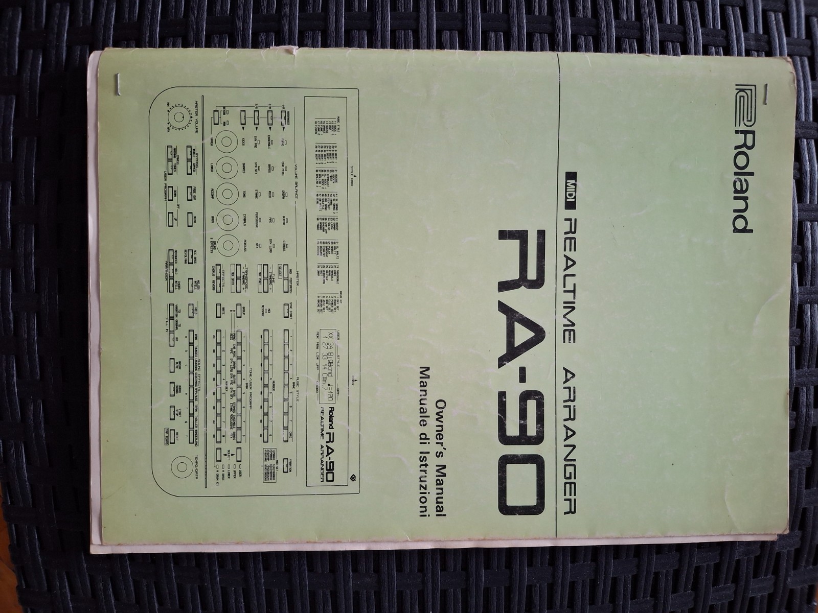 Manuale di istruzioni originale Roland RA-90 (RA 90) – Lingua Inglese – Vintage
