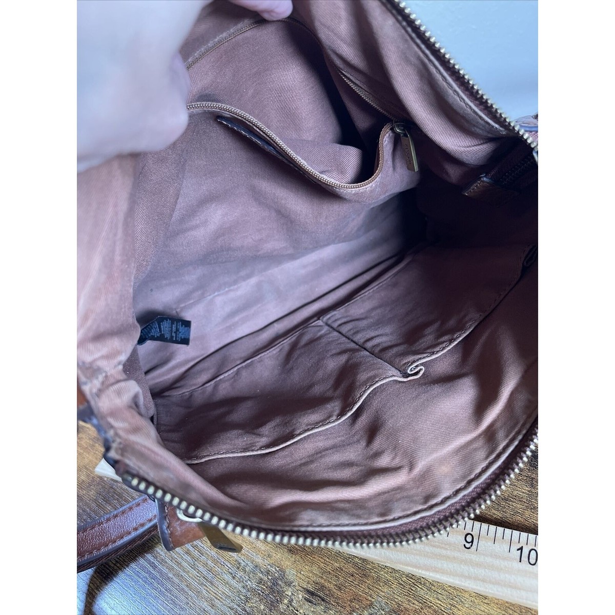 FOSSIL Kinley Crossbody Purse Brown Pebbled Leather Shoulder FOSSIL Kinley Crossbody Purse Brown Pebbled Leather Shoulder