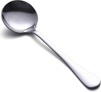 Soup Spoons 8-Piece Premium Stainless Steel Spoons round Spoons, Heavy-Weight 