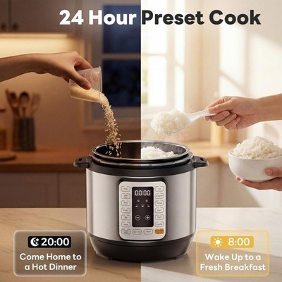 6QT/8QT 14-in-1 Electric Pressure Cooker Multi Stainless Steel