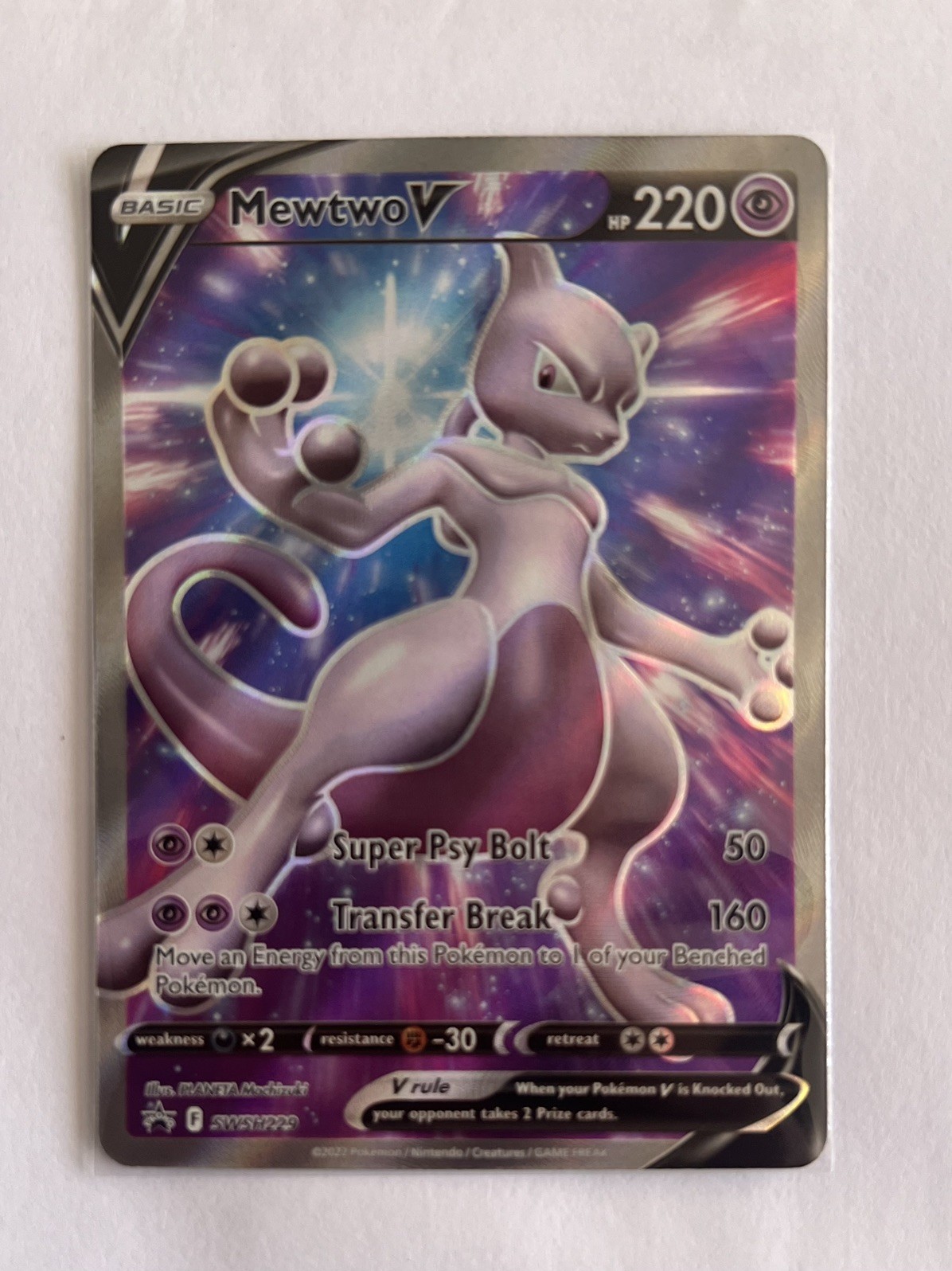 Pokémon TCG - Mewtwo V SWSH229 Pokémon Go - NM - Fast Dispatch