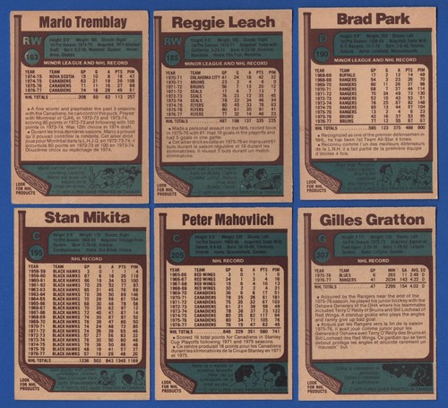 1977-78 OPC 77-78 O PEE CHEE NHL HOCKEY CARD ERROR & VARIATION 133-264 SEE LIST - Picture 109 of 275