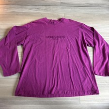 VINTAGE Guess Jeans USA Long Sleeve Shirt Men  s L Majenta Georges Marciano