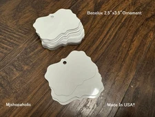 Fairfax (Benelux) Ornament Aluminum Dye Sublimation Blanks w/HOLES 50 pcs