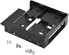5.25  Bay to 2.5  /3.5  HDD SSD Mounting Bracket Kit   Dual SSD  3.5  Drive Adap
