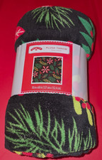Holiday Time Floral Plush Throw Christmas Throw Blanket 50x60 In Super Soft