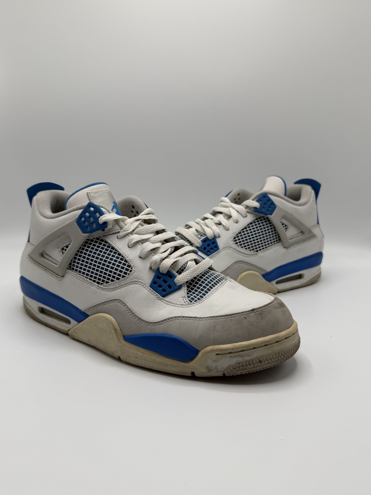Jordan 4 Retro Military Blue 308497-105 Mens Size 12 Pre-Owned No Box