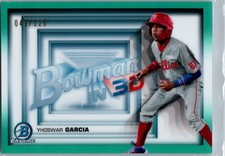 2022 Bowman - Bowman in 3D Aqua Refractors #B3D-3 Yhoswar Garcia #/125