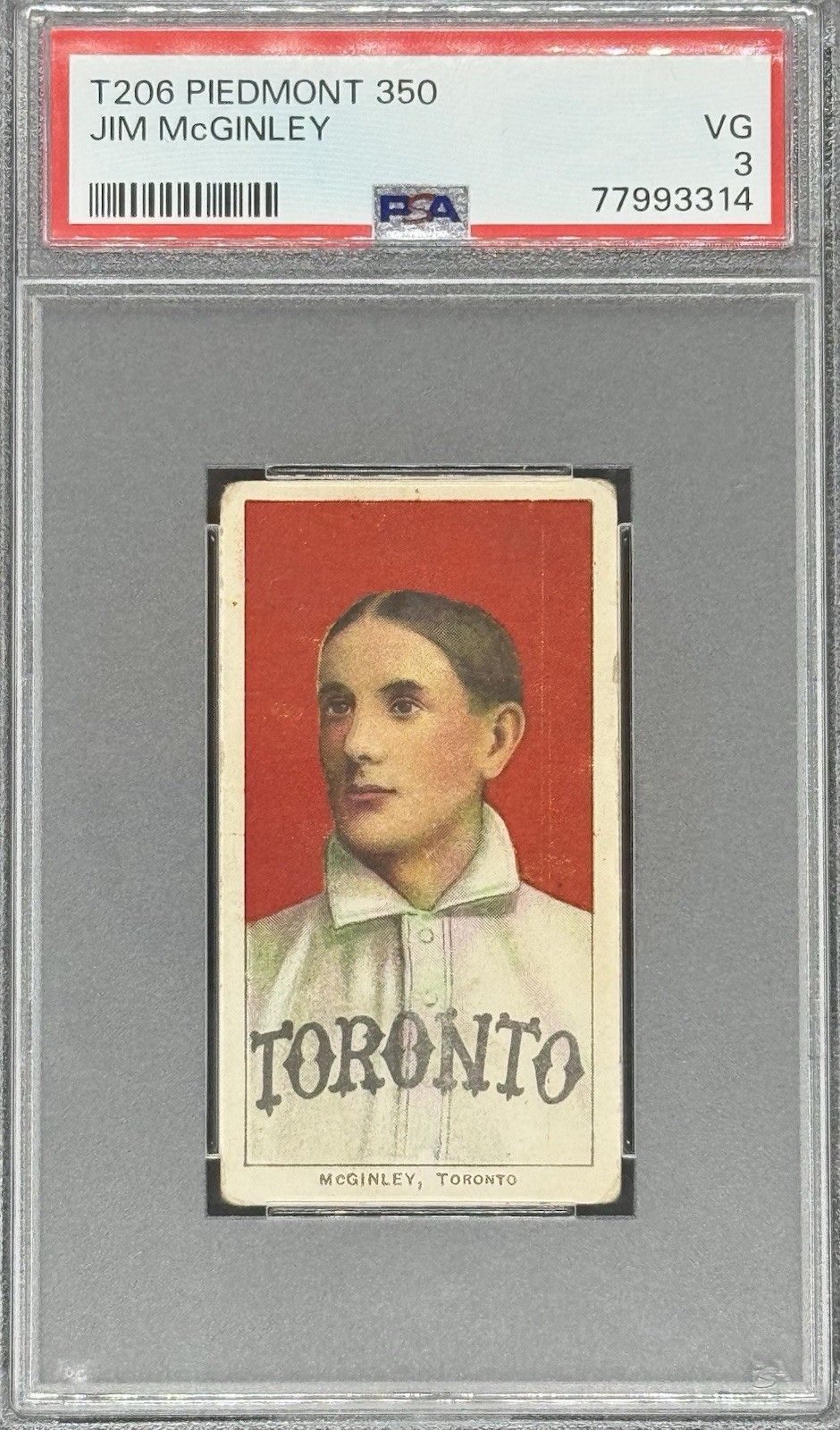 T206 Piedmont 350 - Jim McGinley - PSA 3